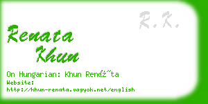 renata khun business card